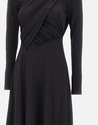 Abito asimmetrico con drappeggi 1326JDR007340A BLACK VICTORIA BECKHAM 