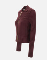 Cardigan con zip in lana e cashmere 1326KJU007313A ACAI VICTORIA BECKHAM 