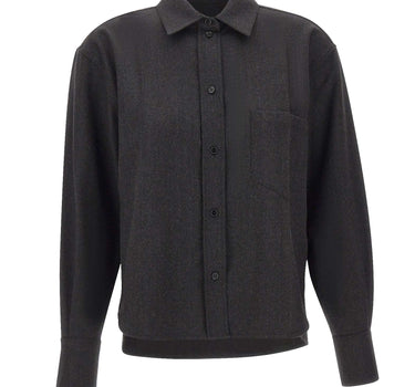 Camicia in lana vergine 1326WSH007474F DKGREY VICTORIA BECKHAM 