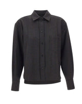 Camicia in lana vergine 1326WSH007474F DKGREY VICTORIA BECKHAM 