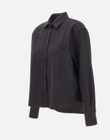 Camicia in lana vergine 1326WSH007474F DKGREY VICTORIA BECKHAM 