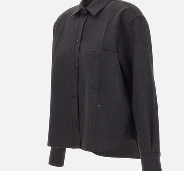 Camicia in lana vergine 1326WSH007474F DKGREY VICTORIA BECKHAM 