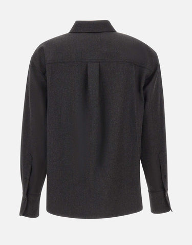 Camicia in lana vergine 1326WSH007474F DKGREY VICTORIA BECKHAM 