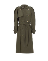 VICTORIA BECKHAM Trench coat in lana vergine GREEN Donna 