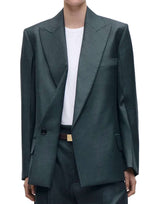 VICTORIA BECKHAM Blazer "Olie" in lana vergine GREEN Donna 