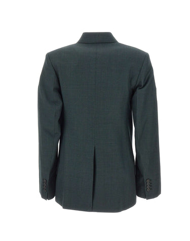 VICTORIA BECKHAM Blazer "Olie" in lana vergine GREEN Donna 