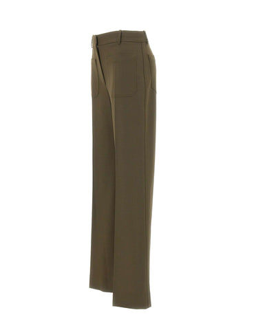 VICTORIA BECKHAM Pantaloni "Alina" GREEN Donna 