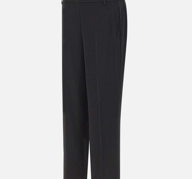 Pantaloni dritti con vita elasticizzata V073322383 001BLK VINCE. 