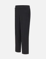 Pantaloni dritti con vita elasticizzata V073322383 001BLK VINCE. 