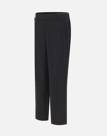 Pantaloni dritti con vita elasticizzata V073322383 001BLK VINCE. 