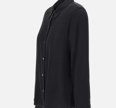 Camicia in misto seta V126113127 001BLK VINCE. 