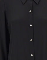 Camicia in misto seta V126113127 001BLK VINCE. 