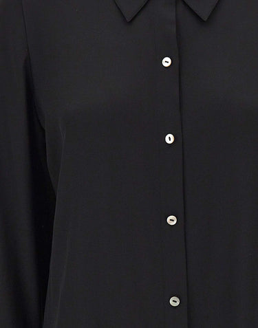 Camicia in misto seta V126113127 001BLK VINCE. 