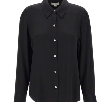 Camicia in misto seta V126113127 001BLK VINCE. 