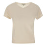 VINCE. Maglia a maniche corte in misto lana e cashmere WHITE Donna 