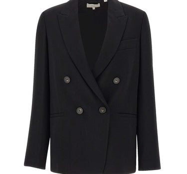 Blazer doppiopetto in crêpe V938991488 001BLK VINCE. 