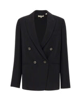 Blazer doppiopetto in crêpe V938991488 001BLK VINCE. 
