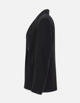 Blazer doppiopetto in crêpe V938991488 001BLK VINCE. 