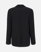 Blazer doppiopetto in crêpe V938991488 001BLK VINCE. 