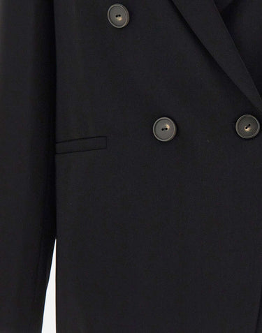 Blazer doppiopetto in crêpe V938991488 001BLK VINCE. 