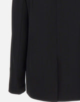 Blazer doppiopetto in crêpe V938991488 001BLK VINCE. 