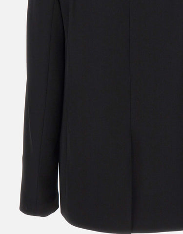 Blazer doppiopetto in crêpe V938991488 001BLK VINCE. 