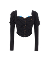 VIVIENNE WESTWOOD Cardigan "Bea Corset" BLACK Donna 