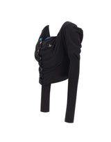 VIVIENNE WESTWOOD Cardigan "Bea Corset" BLACK Donna 