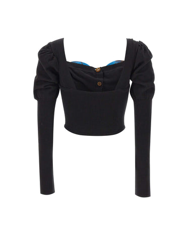 VIVIENNE WESTWOOD Cardigan "Bea Corset" BLACK Donna 