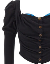 VIVIENNE WESTWOOD Cardigan "Bea Corset" BLACK Donna 