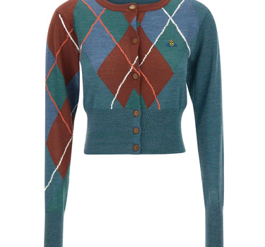 VIVIENNE WESTWOOD Cardigan "Argyle" MULTICOLOR Donna 
