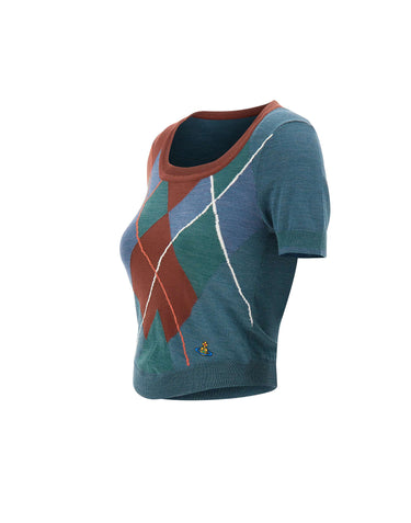 Maglia "Argyle Bodice Tee" 18030084 C00A0O101 VIVIENNE WESTWOOD 