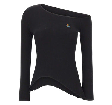 VIVIENNE WESTWOOD Maglia "Orgy Shoulder" BLACK Donna 