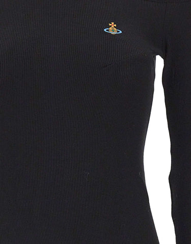VIVIENNE WESTWOOD Maglia "Orgy Shoulder" BLACK Donna 