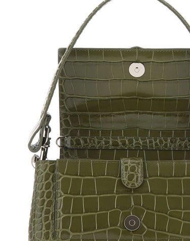 VIVIENNE WESTWOOD Borsa a spalla "Hazel Medium" GREEN Donna 