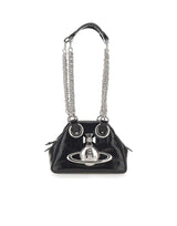 VIVIENNE WESTWOOD Borsa a spalla "Archive Orb Chain" BLACK Donna 