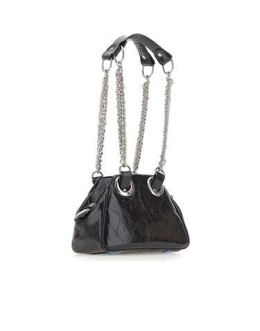 VIVIENNE WESTWOOD Borsa a spalla "Archive Orb Chain" BLACK Donna 