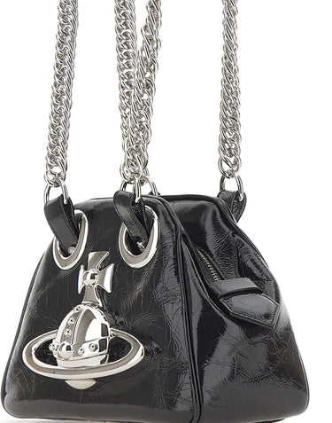 VIVIENNE WESTWOOD Borsa a spalla "Archive Orb Chain" BLACK Donna 