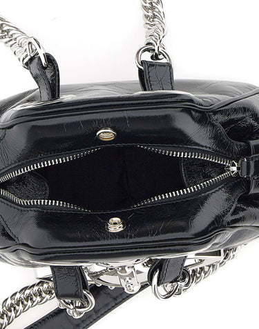 VIVIENNE WESTWOOD Borsa a spalla "Archive Orb Chain" BLACK Donna 