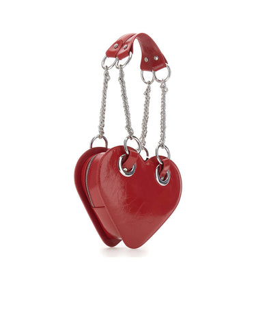 VIVIENNE WESTWOOD Borsa a spalla "Juliet Heart Chain" RED Donna 