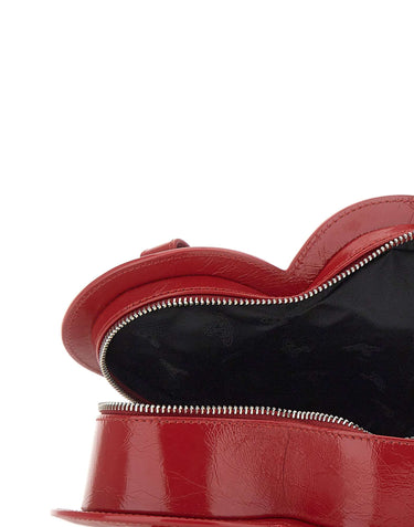 VIVIENNE WESTWOOD Borsa a spalla "Juliet Heart Chain" RED Donna 