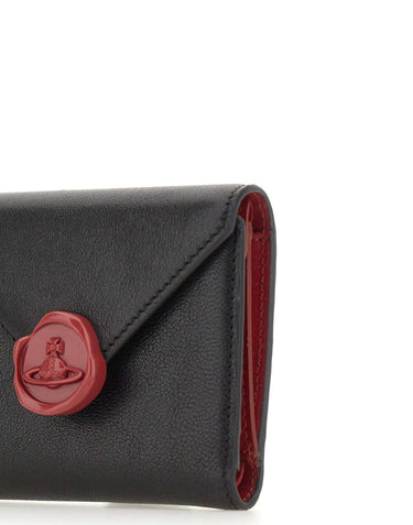 VIVIENNE WESTWOOD Portafogli "Envelope Trifold" BLACK Donna 