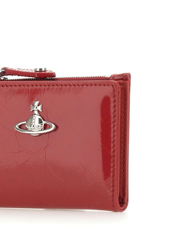 VIVIENNE WESTWOOD Portacarte "Slim Flap" RED Donna 
