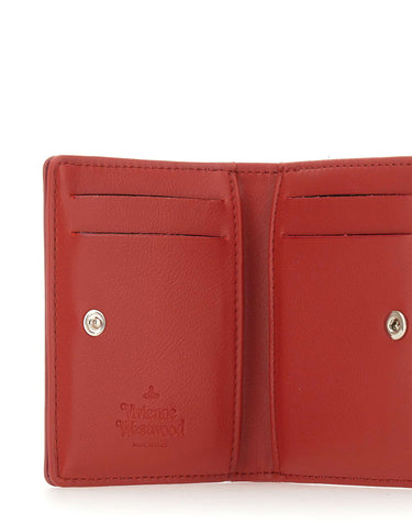 VIVIENNE WESTWOOD Portacarte "Slim Flap" RED Donna 