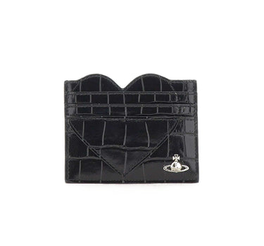 VIVIENNE WESTWOOD Portacarte "Heart" BLACK Donna 