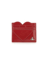 VIVIENNE WESTWOOD Portacarte "Heart" RED Donna 