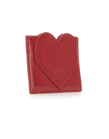 VIVIENNE WESTWOOD Portacarte "Heart" RED Donna 