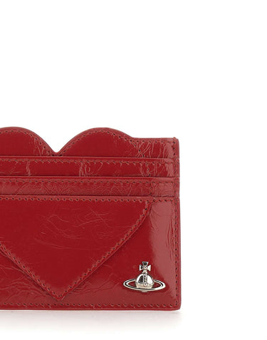 VIVIENNE WESTWOOD Portacarte "Heart" RED Donna 