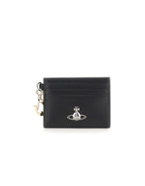 VIVIENNE WESTWOOD Portacarte con charms BLACK Donna 