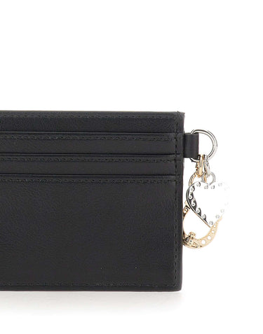 VIVIENNE WESTWOOD Portacarte con charms BLACK Donna 